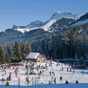Le jardin des neiges des Paccots, secteur débutants